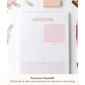 Daily To Do List Notepad – Daily Planner Undated, Daily Work Planner and Productivity Planner – 50-Pg To Do List Notebook for Work, Daily To Do Planner Pad – 8.3”x 5.8” Daily Planner Notepad