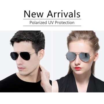 Ziwanule Polarized Aviator Sunglasses for Men Metal Mens Sunglasses Driving Unisex Classic Sun Glass...