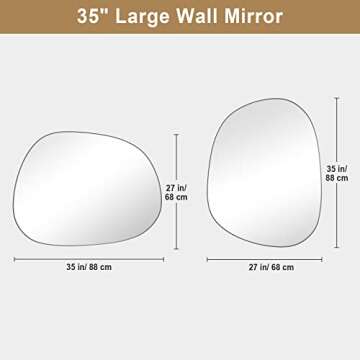 DDK Irregular Wall Mounted Mirror for Modern Homes