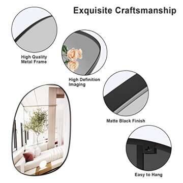 DDK Irregular Wall Mounted Mirror for Modern Homes