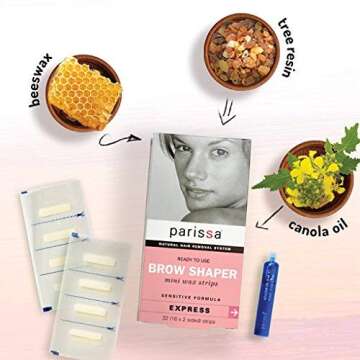 Parissa Eyebrow Shaper Wax Strips - Effective Hair Removal