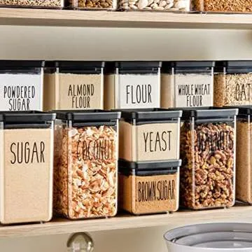 Talented Kitchen 136 Preprinted Pantry Labels for Organizing
