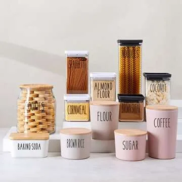 Talented Kitchen 136 Preprinted Pantry Labels for Organizing