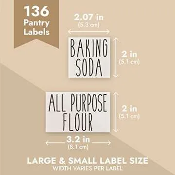 Talented Kitchen 136 Preprinted Pantry Labels for Organizing