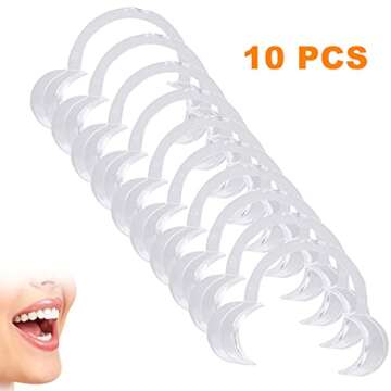 C-Shape Cheek Retractor 10 Pack for Dental Care & Fun Games