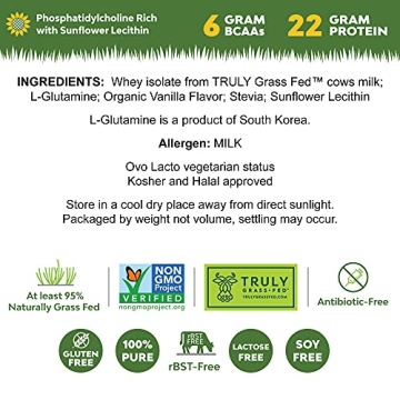 MariGold Grass-Fed Whey Protein Isolate Powder - Creamy Vanilla