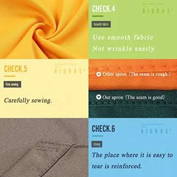 BIGHAS Adjustable Bib Apron with Pocket Extra Long Ties for Women Men, 18 Colors, Chef, Kitchen, Home, Restaurant, Cafe, Cooking, Baking (Black)