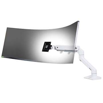 Ergotron – HX Heavy Duty Tilt Pivot – for 1000R, Ultrawide Curved Monitors, Screen Depth 6-12” – Add-on for HX Desk and HX Wall Monitor Arms