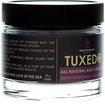 Tuxedo Activated Charcoal Teeth Whitening Powder - Natural Formula