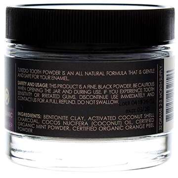 Tuxedo Activated Charcoal Teeth Whitening Powder - Natural Formula