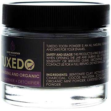 Tuxedo Activated Charcoal Teeth Whitening Powder - Natural Formula