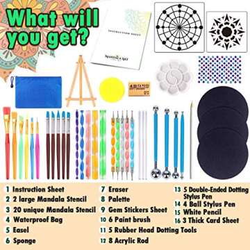 Insnug Mandala Dotting Tools Painting Kit - Rock Dot Paint Stencils Tool Set Art Craft Supplies Kits...
