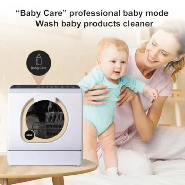 LINGXI Portable Countertop Dishwasher with Dryer