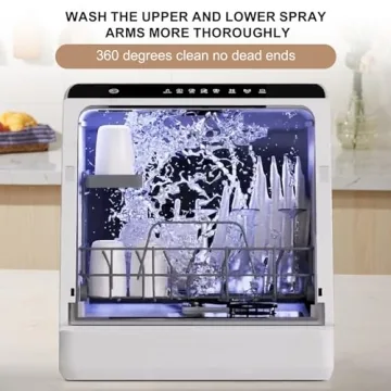 LINGXI Portable Countertop Dishwasher with Dryer