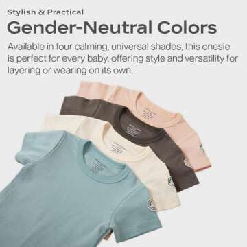 MON CHOU Baby Bodysuit - 100% Organic Cotton Safety Pocket