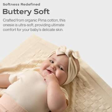 MON CHOU Baby Bodysuit - 100% Organic Cotton Safety Pocket