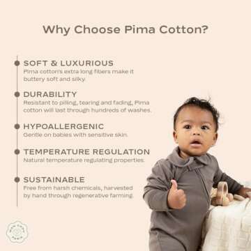 MON CHOU Baby Bodysuit - 100% Organic Cotton Safety Pocket