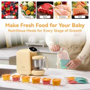 Chefhandy Baby Food Maker, 5 in 1 Compact Processor