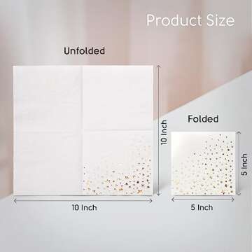 Elegant Gold 5x5 Napkins - Perfect for Every Occasion