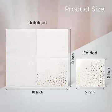 Elegant Gold 5x5 Napkins - Perfect for Every Occasion