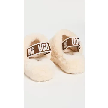 UGG Women's Fluff Yeah Slide Slipper, Natural, 9