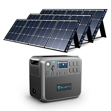 BLUETTI AC200P Portable Power Station with Solar Panel Included 2000W Solar Generator Kit with 3pcs ...