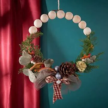 Kissitty 100Pcs Natural Unfinished Wood Beads for Crafting