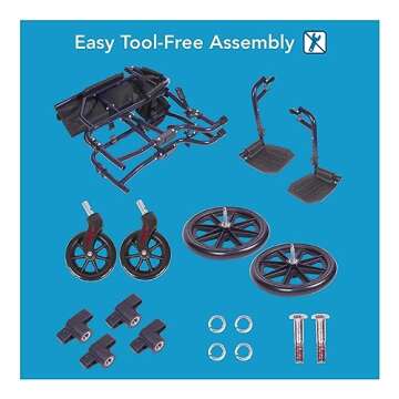 Carex Lightweight Transport Wheelchair for Easy Mobility