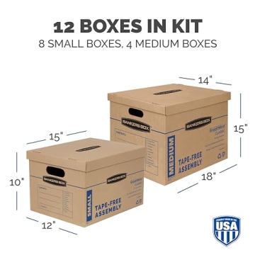 Bankers Box Classic Moving Box Kit for Easy Packing
