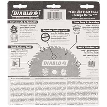 Diablo D0740X: 7-1/4" x 40 Tooth Finish Saw Blade for Precision Cutting