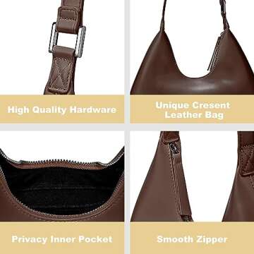 Pifelife Women's Crescent Hobo Bag - Stylish Shoulder Tote