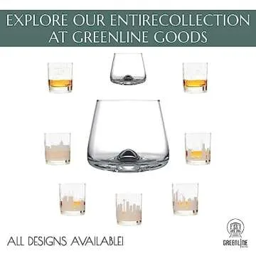 Greenline Goods Whiskey Glasses Set - Hand Blown Crystal