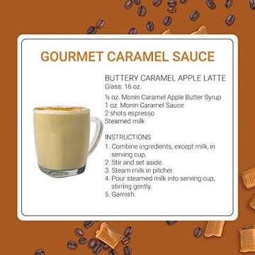 Monin - Gourmet Caramel Sauce, Rich and Buttery, Great for Desserts, Coffee, and Snacks, Gluten-Free, Non-GMO (12 Ounce)
