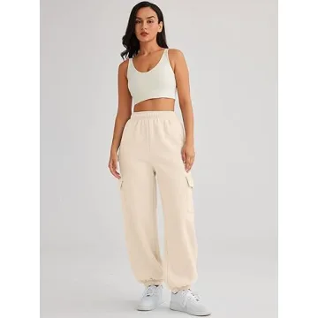 AUTOMET Cargo Sweatpants - High Waist Joggers with Pockets