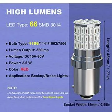 CATO-WDJ 1156 LED Car Bulbs for Safety & Style