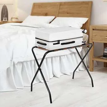 OFIDELITY Luggage Racks – Durable 2 Pack Suitcase Stand
