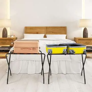 OFIDELITY Luggage Racks – Durable 2 Pack Suitcase Stand