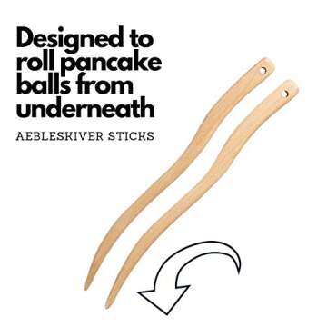 Upstreet Cast Iron Aebleskiver Pan/Ebelskiver Pan/Ideal for Mini Pancake Mold, Cake Pop Pan, and Takoyaki Maker for Danish Stuffed (Red)