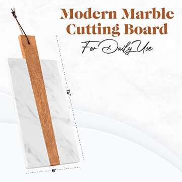 American Atelier Stylish Marble Cutting Board for Entertaining and Everyday Use