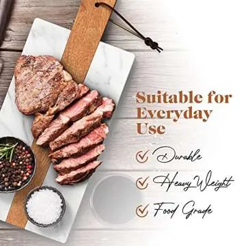 Elegant Marble Cutting Board for Cheeses and Charcuterie