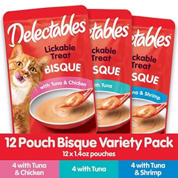 Lickable Cat Treats - Chicken, Tuna & Shrimp for Picky Eaters