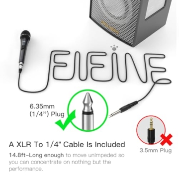 Fifine Karaoke Microphone - Dynamic Wired Mic