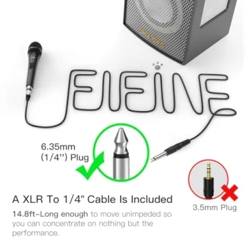 Fifine Karaoke Microphone - Dynamic Wired Mic