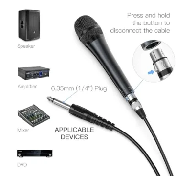 Fifine Karaoke Microphone - Dynamic Wired Mic