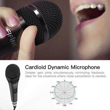 Fifine Karaoke Microphone - Dynamic Wired Mic