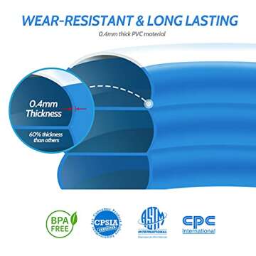 WBHome Family Inflatable Swimming Pool, 118" X 70" X 22" Large Inflatable Pool for Kids, Adult, Infant, Toddlers for Ages 6+,Outdoor, Garden, Backyard, Summer Water Party