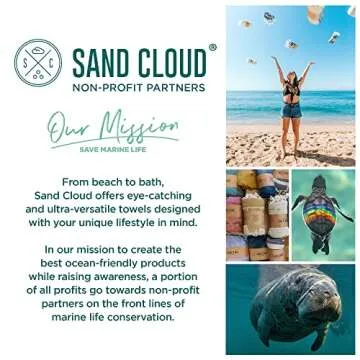 Sand Cloud Turkish Beach Towel - Sand Free - 100% Organic Turkish Cotton Yarn - Quick Dry Towel for Beach, Picnic Blanket or Throw - As Seen on Shark Tank - Sunrise