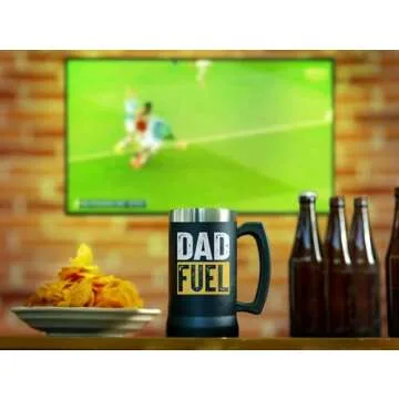 NEWELEVEN Gifts For Dad From Daughter, Son, Kids - Gifts For Dad, Men, Husband - Best Birthday Gifts For Dad, Father, New Dad, Step Dad, Bonus Dad - Beer Mug