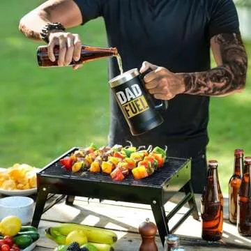 NEWELEVEN Gifts For Dad From Daughter, Son, Kids - Gifts For Dad, Men, Husband - Best Birthday Gifts For Dad, Father, New Dad, Step Dad, Bonus Dad - Beer Mug