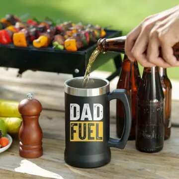 NEWELEVEN Gifts For Dad From Daughter, Son, Kids - Gifts For Dad, Men, Husband - Best Birthday Gifts For Dad, Father, New Dad, Step Dad, Bonus Dad - Beer Mug